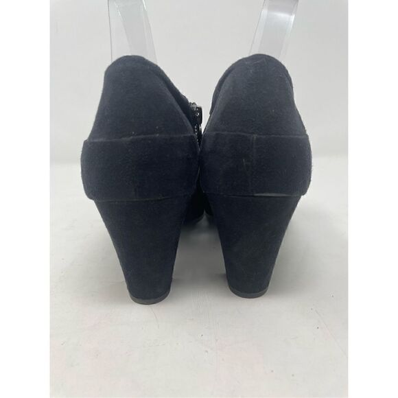 🔴 Mootsie Tootsie black vegan suede ankle booties size 9.5 - Picture 8 of 13